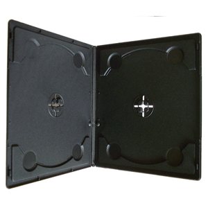 DVD Case Half Height Slim Double Black 10mm 50 Pack