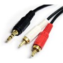 3.5mm Jack Plug Male to 2x RCA Male Audio Cable Lead 2.5 Metre