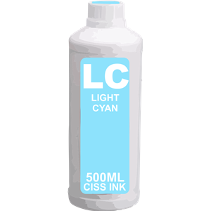 Continuous Ink System Light Cyan Ink Bottle (500ml) for Epson Printers