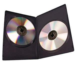 DVD Case Double Black 14mm 25 Pack