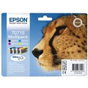 Epson T0715 / T0895 / T1005 Original Genuine 4 Ink Cartridge Set - Cheetah / Rhinoceros