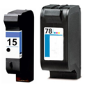 Hewlett Packard HP No 15 Black and HP No 78 Colour Compatible Ink Range